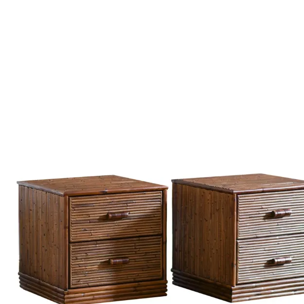 Picture of 2-drawer bamboo nightstands