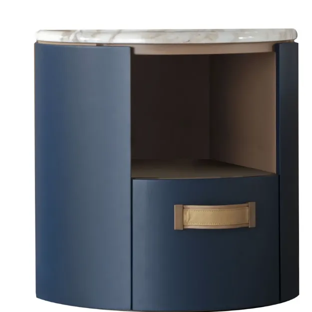 Picture of Alassio bedside table with top in marble calacatta gold shine