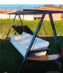 صورة garden-metal-swing-with-padded-sofa